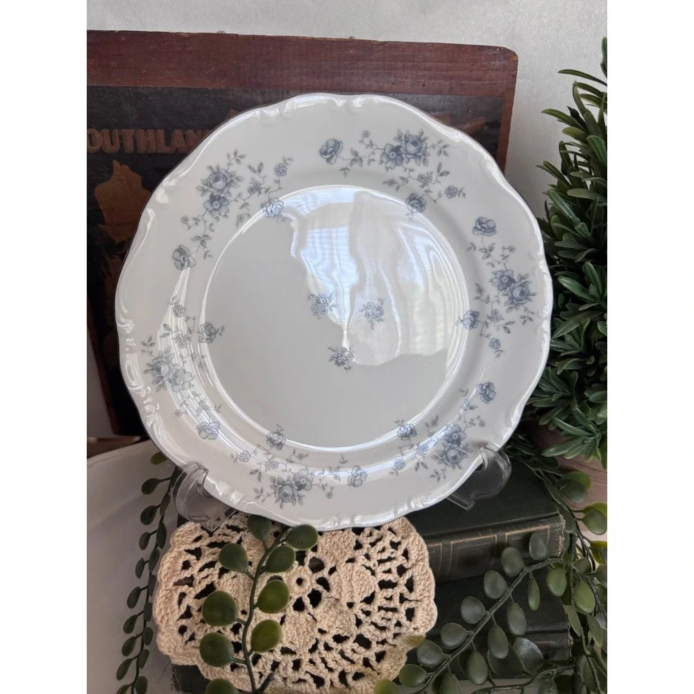 Set of 4 Johann Haviland Blue Garland Salad Plates Bavaria Germany 7.5 Inch